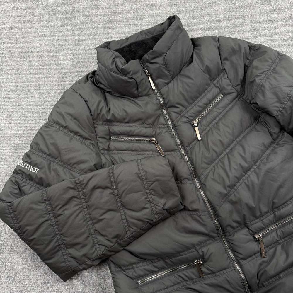 Marmot 650 Down Fill Winter Puffer Jacket Large Black‎ Insulated Flaw Women's